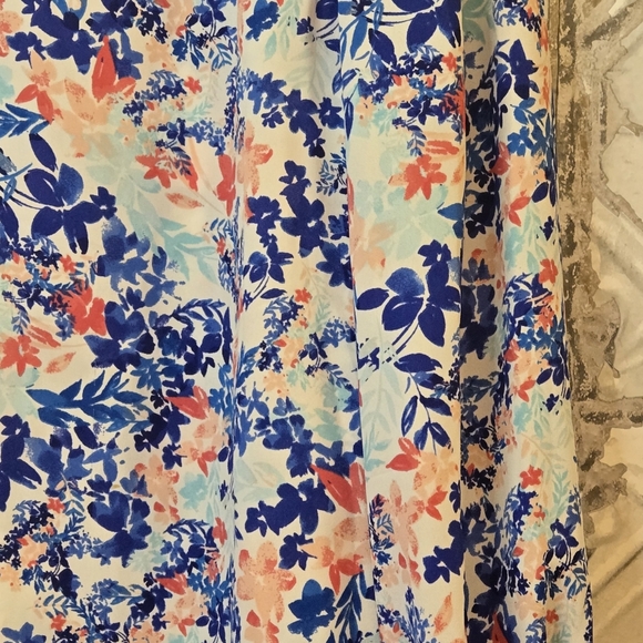 Talbots Ruffle Trim Popover Leafy Garden Women's Top Feminine Core Size XL/P - Picture 8 of 11